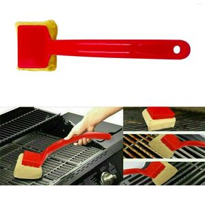 Tools Bbq Grill Cleaning Brush Restaurant Camping Barbecue Tool Heat-Resistant Long Handle Sponge Brushes Kitchen