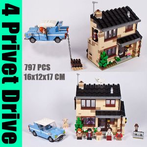 Aircraft Modle in Stock Street View 4 Privet Drive Building Blocks Magic House Compatible 75968 Bricks Toys for Children Christmas Gift 230907