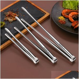 Bbq Tools Accessories Grill Tongs Meat Cooking Utensils For Bbq Baking Sier Kitchen Accessories Cam Supplies Item Barbecue Clip Drop Dhxns