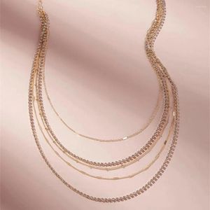 Цепочки Austyn 2023, винтажная многослойная цепочка с кристаллами золотого цвета в стиле бохо, ожерелье для женщин, женская мода, ювелирные изделия в стиле панк для вечеринок