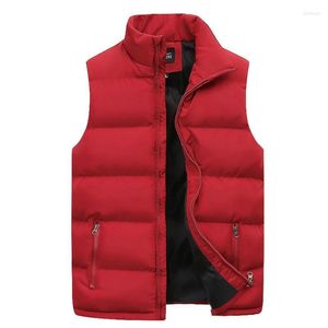 Men's Jackets Solid Y2k Style Warm Jacket Autumn Winter Cotton Vest Casual Zipper Sleeveless Streetwear Coats Fashion For Male 2023
