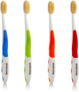 Escova de dentes MouthWATCHERS - Escovas de dentes manuais - Limpeza de dentes para adultos - 4 peças - Cerdas de fio de prata - Inventada pelo Doutor Plotka - Vários L231218