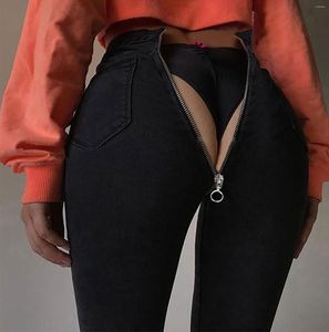 Aktywne spodnie Sexy Back Zipper małe dżinsy damskie noszenie klasycznego dżinsu wcześniej oglądane