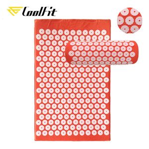 Yogamattor Coolfit Acupressure Mat Massage och kudduppsättning Akupunkturkuddar Applikator Kuznetsov Lyler Back Neck 230907