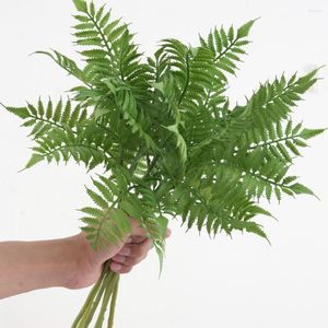 Flores decorativas interior/exterior vegetação artificial plantas de baixa manutenção realista simulado folha de pteris para qualquer pografia