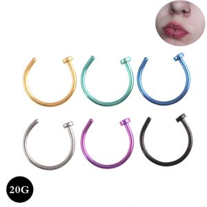 Labret Dudak Piercing Takı 100 PCS Basit Tasarım Gökkuşağı Halkaları Çember Burun 316L Çelik Nipel Çivi Çivisi Gövde 230906