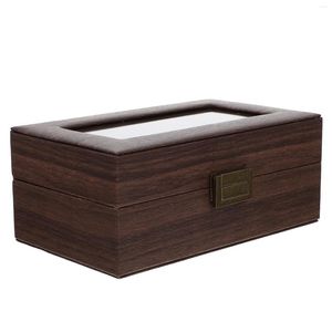 Watch Boxes Wood Grain Men Wrist Watches Storage Container Protective Case Wristwatch Bracelet Organizer Retro Smart