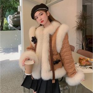 Women's Fur 2023 Winter Sleeve Detachable Two-Way Wear Coat Women Design Thickened Warm Waistcoat Female Fashion Casual Outcoat