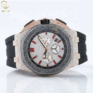 D vvs cravejado moissanite diamante bussdown pass tter artesanal marca superior luminosa masculino usar relógio de pulso profissional para ewbkiz92a1cm7