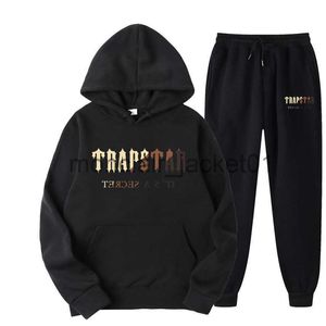 Tute da uomo Designer Nuova tuta TRAPSTAR Marchio stampato Abbigliamento sportivo Uomo 15 colori caldi Due pezzi Set Felpa con cappuccio allentata Felpa Pantaloni Set Felpa con cappuccio jog J230907