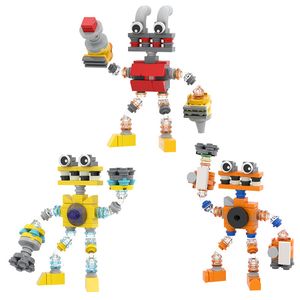 Aircraft Modle BuildMoc My Singing Music Chorus Wubbox Robot Figures Building Blocks Set Cute Song Monsters Bricks Toys Children Birthday Gifts 230907