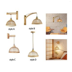 Wall Lamp Rattan Sconce Lighting Lamps For Restaurant Living Room Bathroom