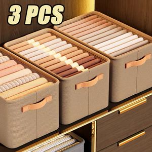 Storage Boxes Bins 123PCS Collapsible Clothing Organizer Closet Clothes Pants Drawer Toy 230907