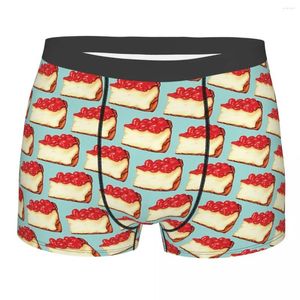 Underpants Cherry Cheesecake Pattern Blue Panties Shorts Boxer Briefs Man Underwear Print