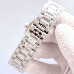 04Z8 Diamentowy zegarek na rękę Męsę automatyczny zegarek mechaniczny 41 mm ze stalową modną bransoletką Busins ​​Busins