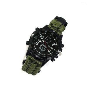 Wristwatches Survival Watch Camping Tools Hiking Equipment Alloy Structure Shockproof Fine Workmanship Sturdy Shell Sweet Gift Powerful