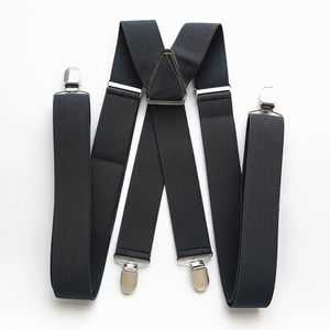 Hängslen BD054L XL XXLSIZE Dark Grey Men's Suspender 3,5 cm Bredd Justerbar elastisk X -ryggklämmor på byxor Hängslen för män och kvinnor 230907