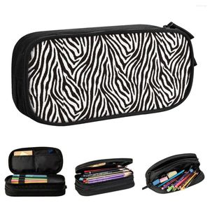 Cosmetic Bags Lovely Zebra Animal Pattern Pencil Case Pencilcases Pen Holder For Girls Boys Big Capacity Office Zipper Stationery
