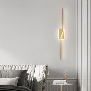 Lampada da parete TEMAR Contemporanea in ottone dorato LED 3 colori Design creativo accanto alla luce per l'arredamento del soggiorno del letto