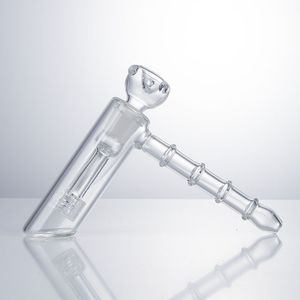 CSYC Y149 흡연 파이프 19mm 해머 스타일 6 팔 나무 유리 파이프 새장 물 Perc Bubbler Bong