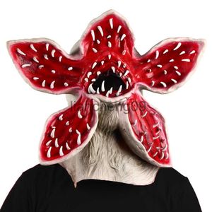 Máscaras de festa Demogorgon Máscara de látex Halloween Horror Filme Cosplay Realista Demogorgon Traje Crianças Adereços Acessórios X0907