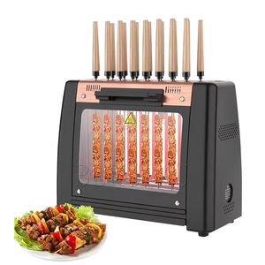 Elektrikli Barbekü Kebap Izgara Makinesi Ev Otomatik Dönen Şişeler Makine İç Mekan Dumansız Barbekü Izgara Fırın