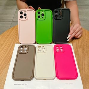 Fashion Soft TPU Cases For Iphone 15 Pro Max 14 Plus 13 12 11 X XR XS 8 7 6 Iphone15 Solid Color Silicone Plaing Blank Mobile Phone Cover Back Skin