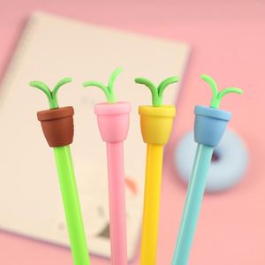 2/4/8PCS Creative Cartoon Neutral Gel Pens Potted Bean Sprouts Stationery Caneta Papeleria Office Accessories For Student Exam