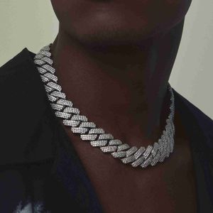 Qianjian Custom Jewelry High End Pass Diamond Test Silber 925 Hip Hop Iced Out Diamant Moissanit Cuban Link Chain Rnkre