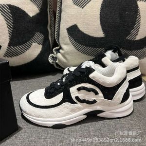 Shoes CC jia Suede Sneakers Fashion Print Dark Pattern Series British Panda Little White Couple
