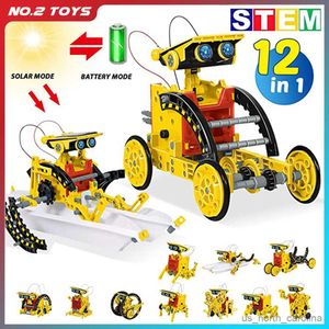 Blocks Forms Solar Powered Robot Car In Kits Creative Educational Toys Science Building Blocks Toys For 8-10 Kids R230907