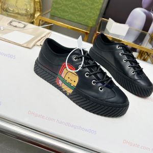 Luksusowe designerskie buty Sneaker Beige Ebony Canvas oryginalne skórzane trampki brudne stare vintage płaskie trendy na niskim obcasie mężczyźni trenerzy chodzące buty do biegania