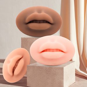 Other Tattoo Supplies Microblading Reusable 5D Silicone Practice Lips Skin European Solid lip block For PMU Beginner Training Tattoo Permanent Makeup 230907