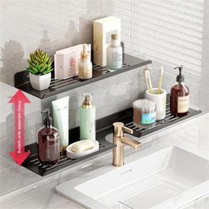 Liquid Soap Dispenser Scratch Resistant And Rust Bathroom Storage Rack Save Space Small High Demand Faucet Gray/white Nail Free