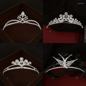 Headpieces Bridal Accessories Wedding Dress Princess Hair Hoop Headdress Birthday Party Performance Crown Alloy Diamond