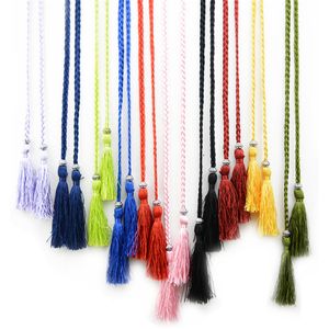 Woven Tassel Waist chain for women dress Tassles Braided Style Belt Knot Waist Chain 160cm Retro Waist Rope decorated 2021