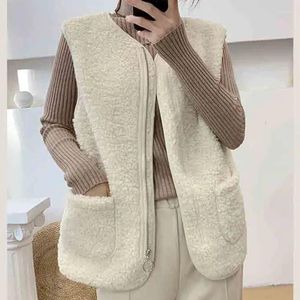 Coletes femininas colete mulheres são versáteis desgaste primavera e outono inverno casaco senhora moda anti cordeiro lã granular cashmere