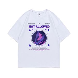 Erkekler Tshirts TV kıza izin verilmiyor grafik tees fransız çıkış albümü tişört unisex büyük boy pamuklu tiş