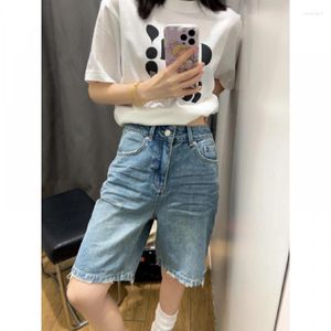 Jeans femininos clássico azul oversized perna reta para mulheres no verão fino e confortável capris largos moda versátil