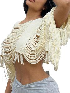 Women's Swimwear Womens Crochet Beach Cover-up Sweater With 3 4 Sleeves And Square Neckline In Solid Colors - Perfect Bikini