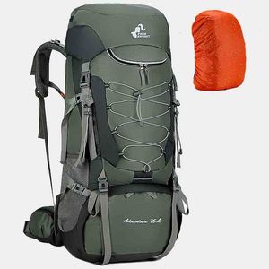 Ryggsäck 75L camping ryggsäck vandring väska sport utomhus väskor med regntäcke resor klättring bergsklättring vandring camping väska xa726wa 230907