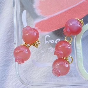 Anhänger Halsketten 10 stücke Nette Natürliche Achat Granatapfel Blume Charme Healing Edelstein DIY Zubehör Für Schmuck Machen Design Großhandel