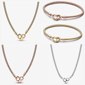 Designer armband halsband för kvinnor glänsande smycken älskar spänne hänge diy fit pandoras armband halsband högkvalitativa modefestgåvor med låda