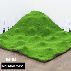 装飾的な花1x1m Aartificial Moss Plant Simulation Landscape Bonsai環境装飾人工芝の群れ緑la