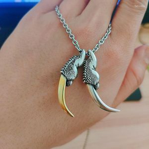 Anhänger Halsketten Modeschmuck Domineering Dragon Claw Halskette Für Männer Retro Zubehör Persönlichkeit Thai Silber Trend Kette