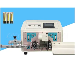 LY 810NT 4 Wheels Drive Electric Round Sheath Wires Inner And Outer Double Layers Peeling Cutting Machine 4.3 Inch Touch Screen Control Max 7.5mm2 220V 110V