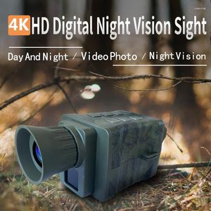 Gece Görüşü Monoküler Kızılötesi Cihaz 5x Dijital Zoom 4K 36MP HD PO Video Oynatma 200m Av kampı için
