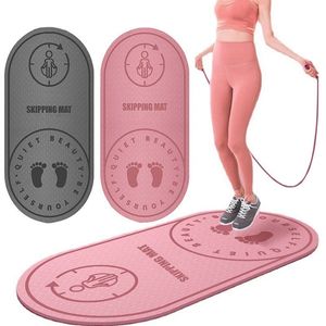 Tapetes de Yoga Antinoise Jump Rope Mat TPE Nonslip Exercício Home Gym Almofada de Absorção de Choque Portátil Acessórios de Fitness Ao Ar Livre 230907