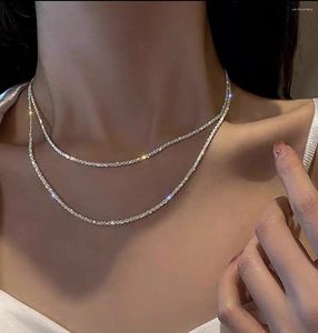Catene Collana vintage a catena scintillante di cavolfiore in acciaio inossidabile Colore oro e argento per regalo di gioielli di moda da donna
