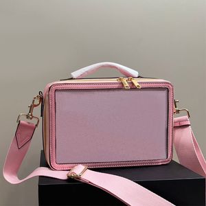 Portable Box Bag Canvas Shoulder Bags Designer Handbag Fashion Letter Print Zipper Open Detachable Adjustable Shoulder Strap Leather Handle High Quality